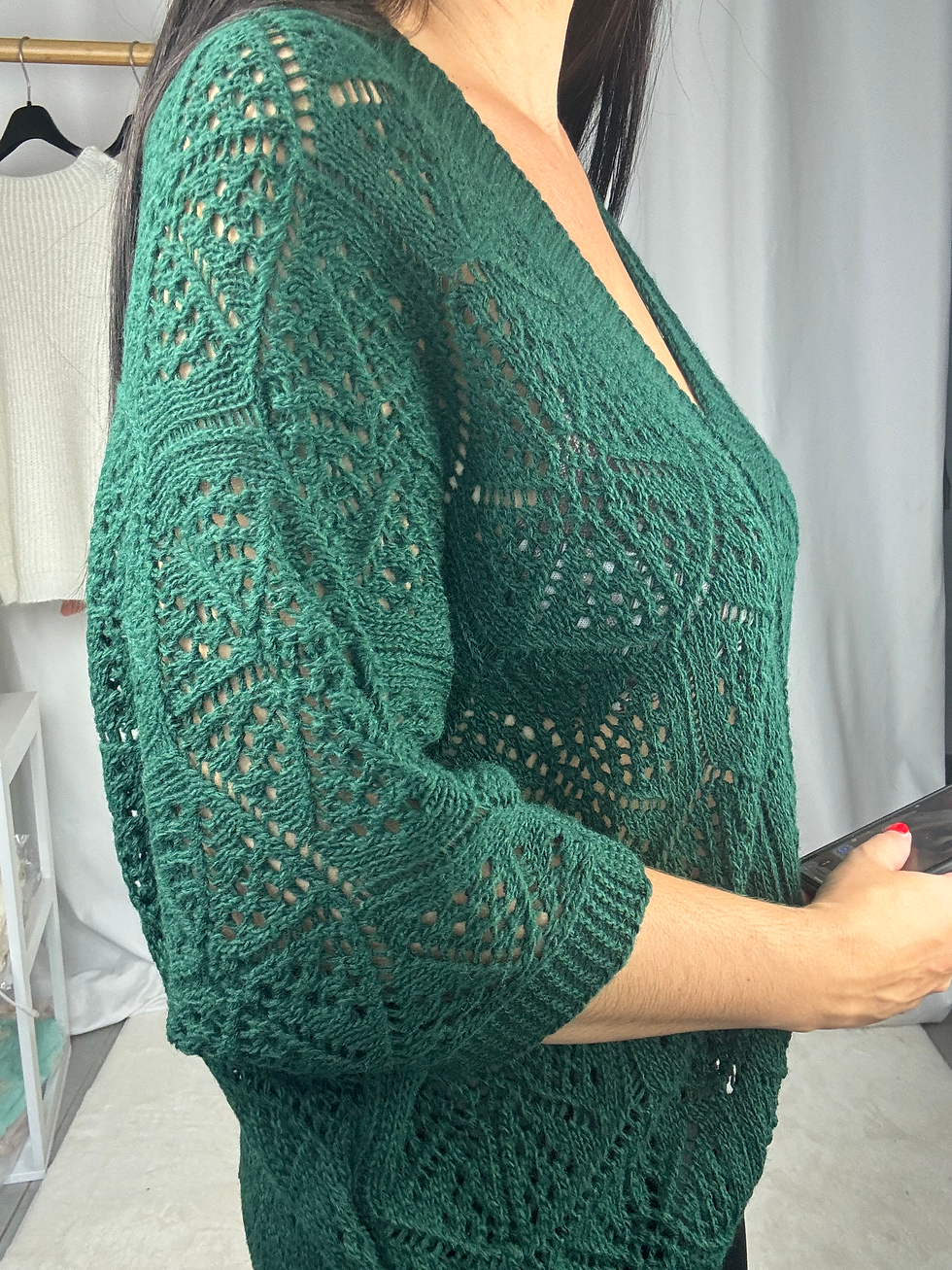 Miniature : Pull Gilet Vert Foncé TU
