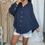 Miniature : Blouse/Chemise Bleue Marine TU