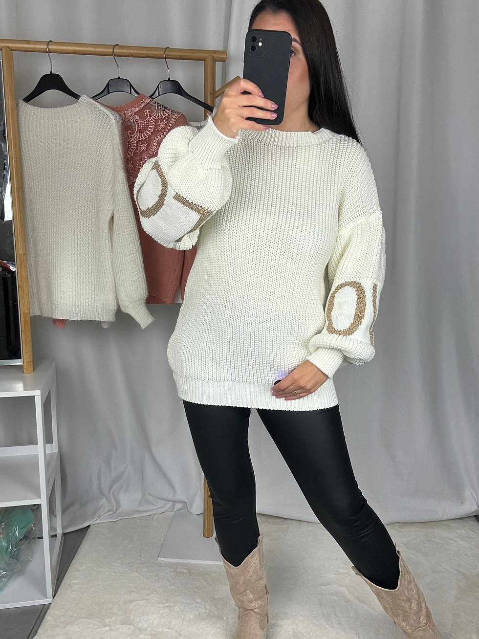 Miniature : Pull Love Blanc TU