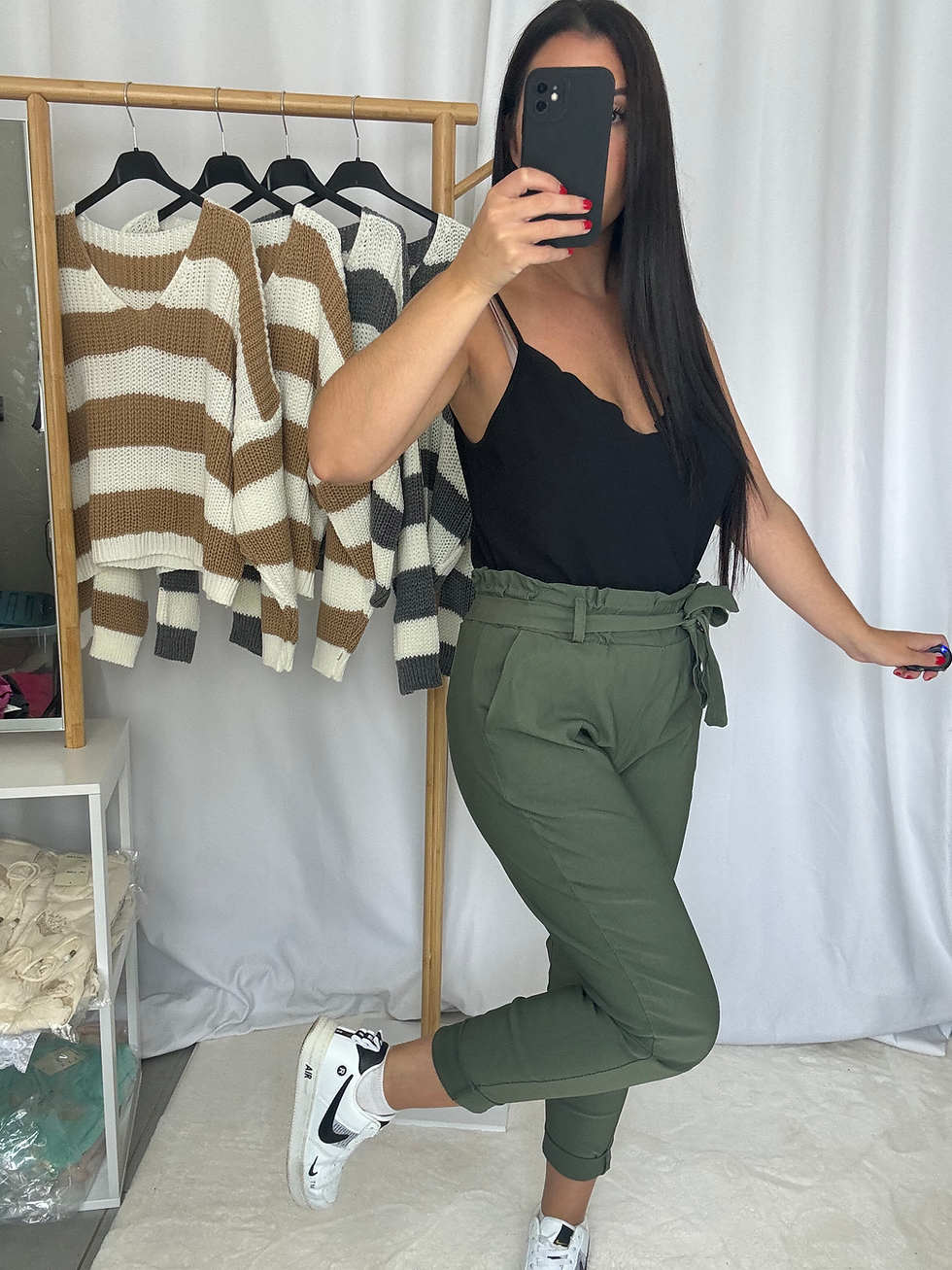 Miniature : Pantalon Strech Taille Haute Kaki TU