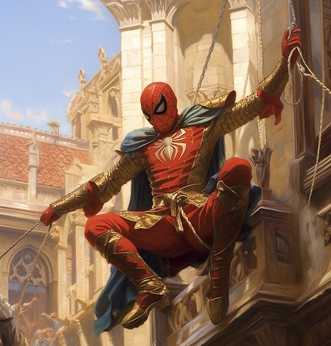 Jim_Burton_Painting_medieval_spiderman_swinging_through_a_medie_d73bddfd-3707-4c81-9fe6-e3