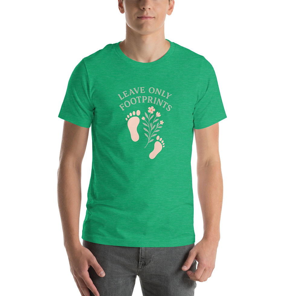 Thumbnail: Leave Only Footprints Unisex t-shirt