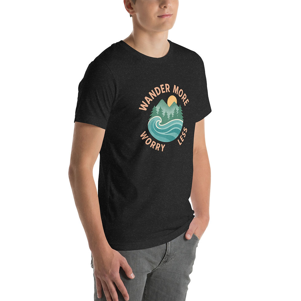 Thumbnail: Wander More Worry Less Unisex t-shirt