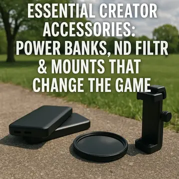 🔋 Essential Creator Accessories: Power Banks, ND Filters & Mounts That Change the Game
