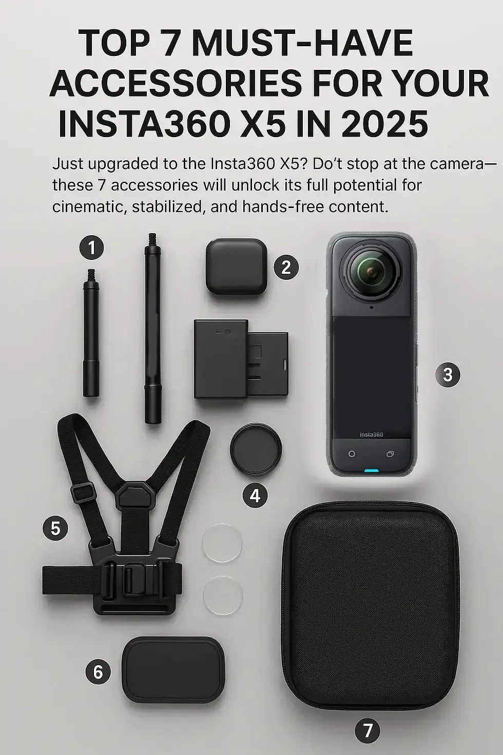 Top 7 Must-Have Accessories for Your Insta360 X5 in 2025