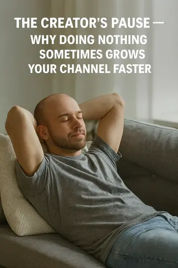 🧠 The Creator’s Pause — Why Doing Nothing Sometimes Grows Your Channel Faster