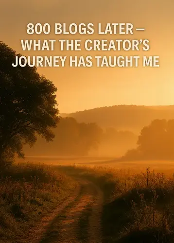 π 800 Blogs Later β The Journey, The Lessons, and The Gratitude