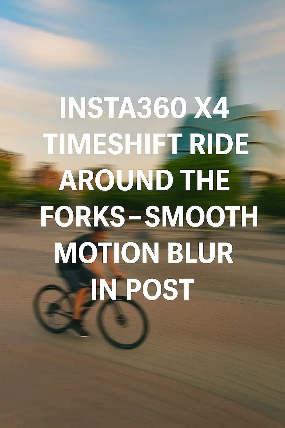 Insta360 X4 TimeShift Ride Around The Forks – Smooth Motion Blur in Post
