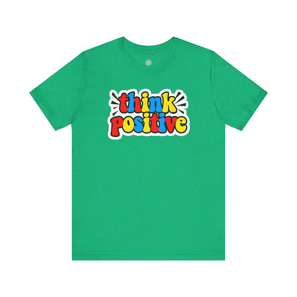 Green think positive tee