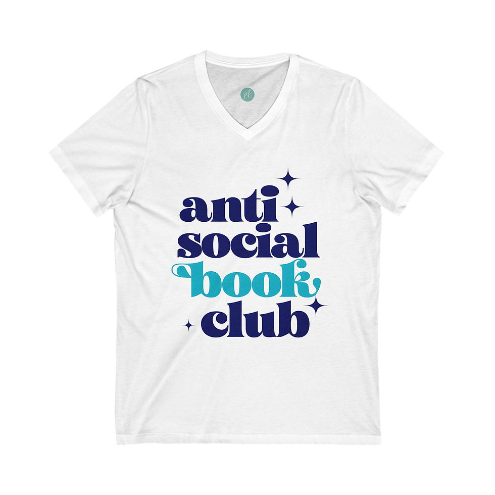 White anti social book club tee