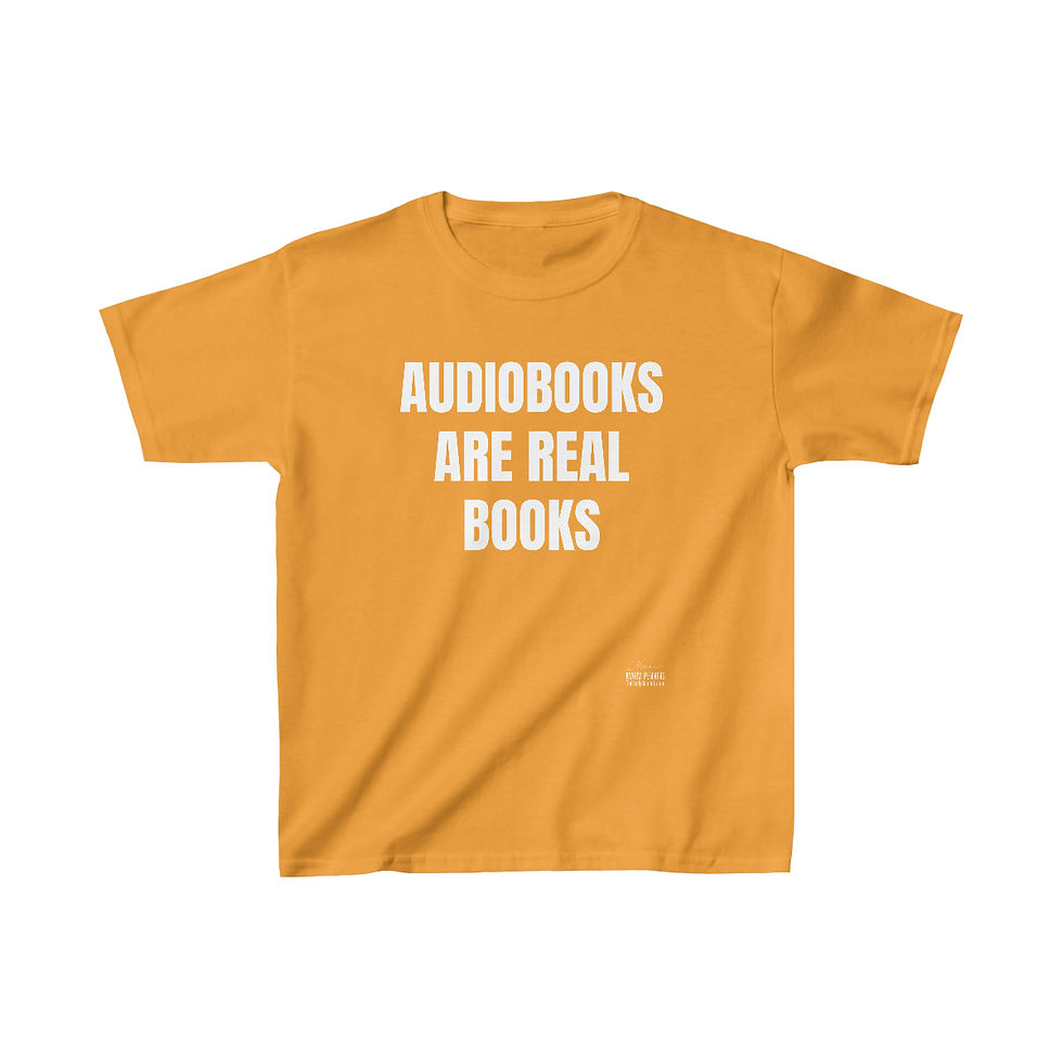 Thumbnail: Kids' Tee - "Audiobooks are real books"