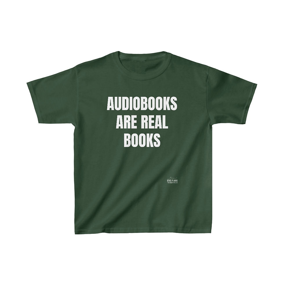 Thumbnail: Kids' Tee - "Audiobooks are real books"