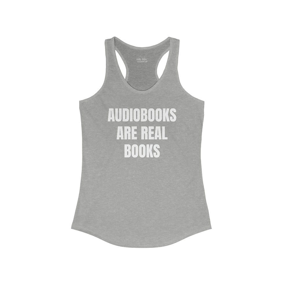 Thumbnail: "Audiobooks are Real Books" Women's Ideal Racerback Tank