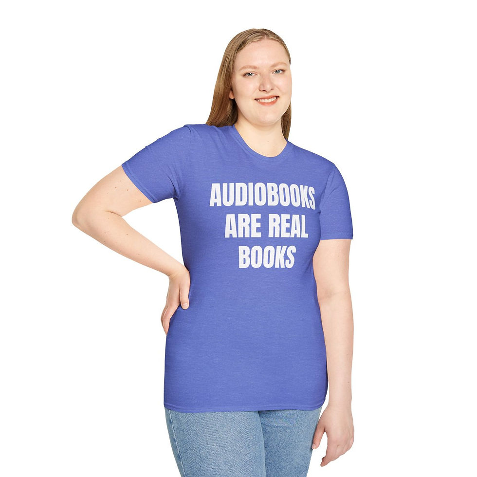 Thumbnail: "Audiobooks are Real Books" Unisex Softstyle T-Shirt