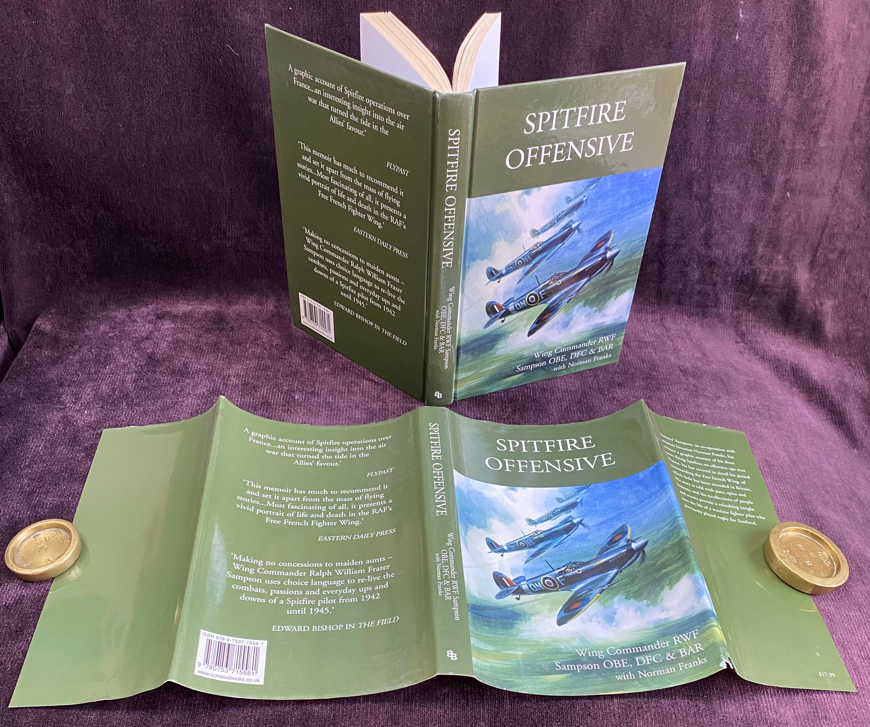 Spitfire Offensive Wing Commander RWF Sampson with Norman Franks