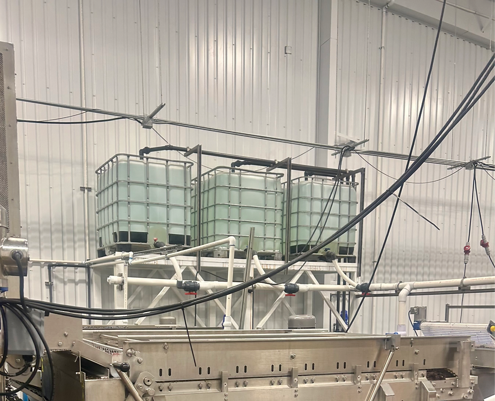 Platform custom built for H&A Farms to hold more than 6,000 pounds 10 feet in the air.