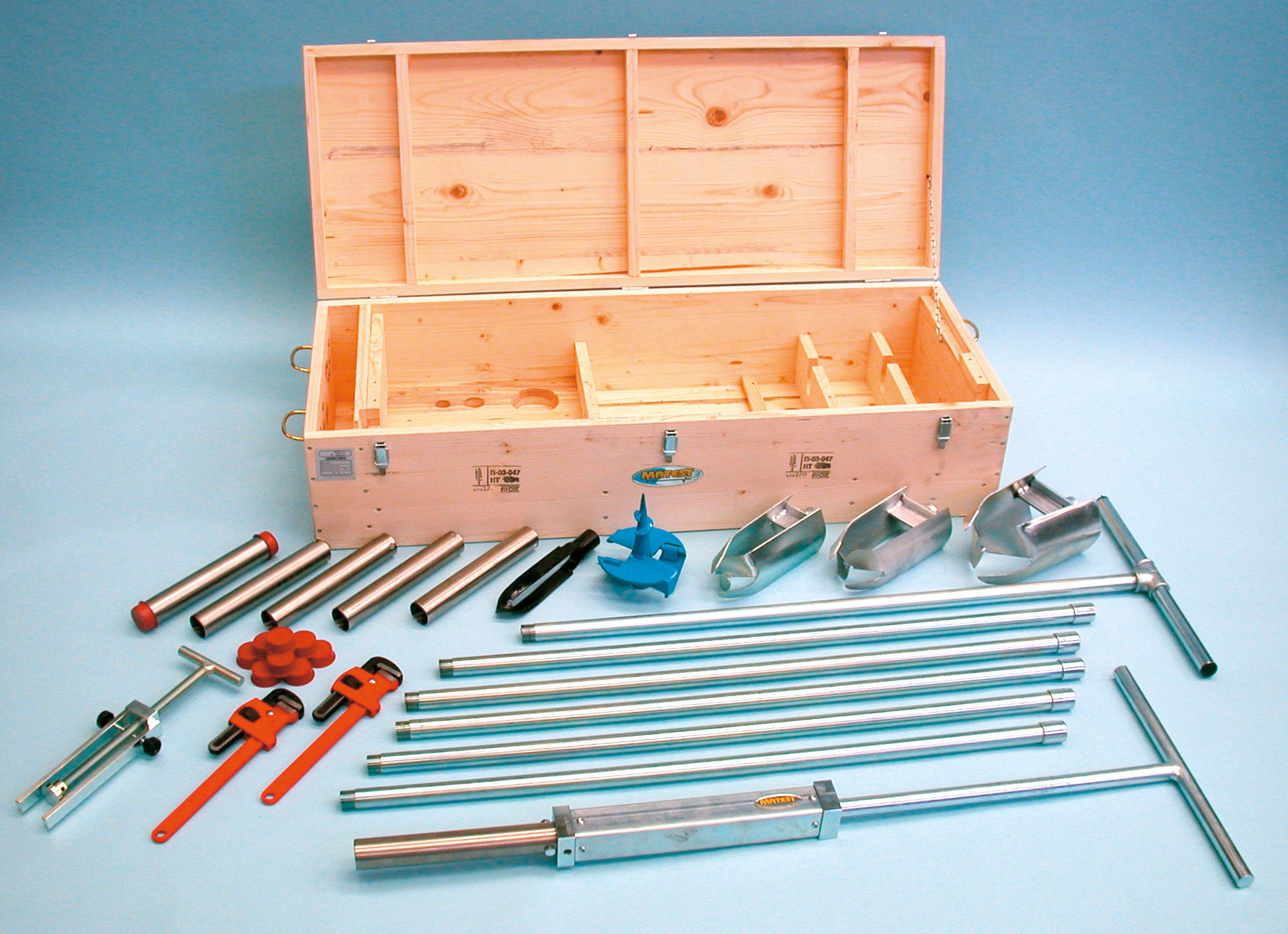 Kit de prospecção e amostragem de solos Matest