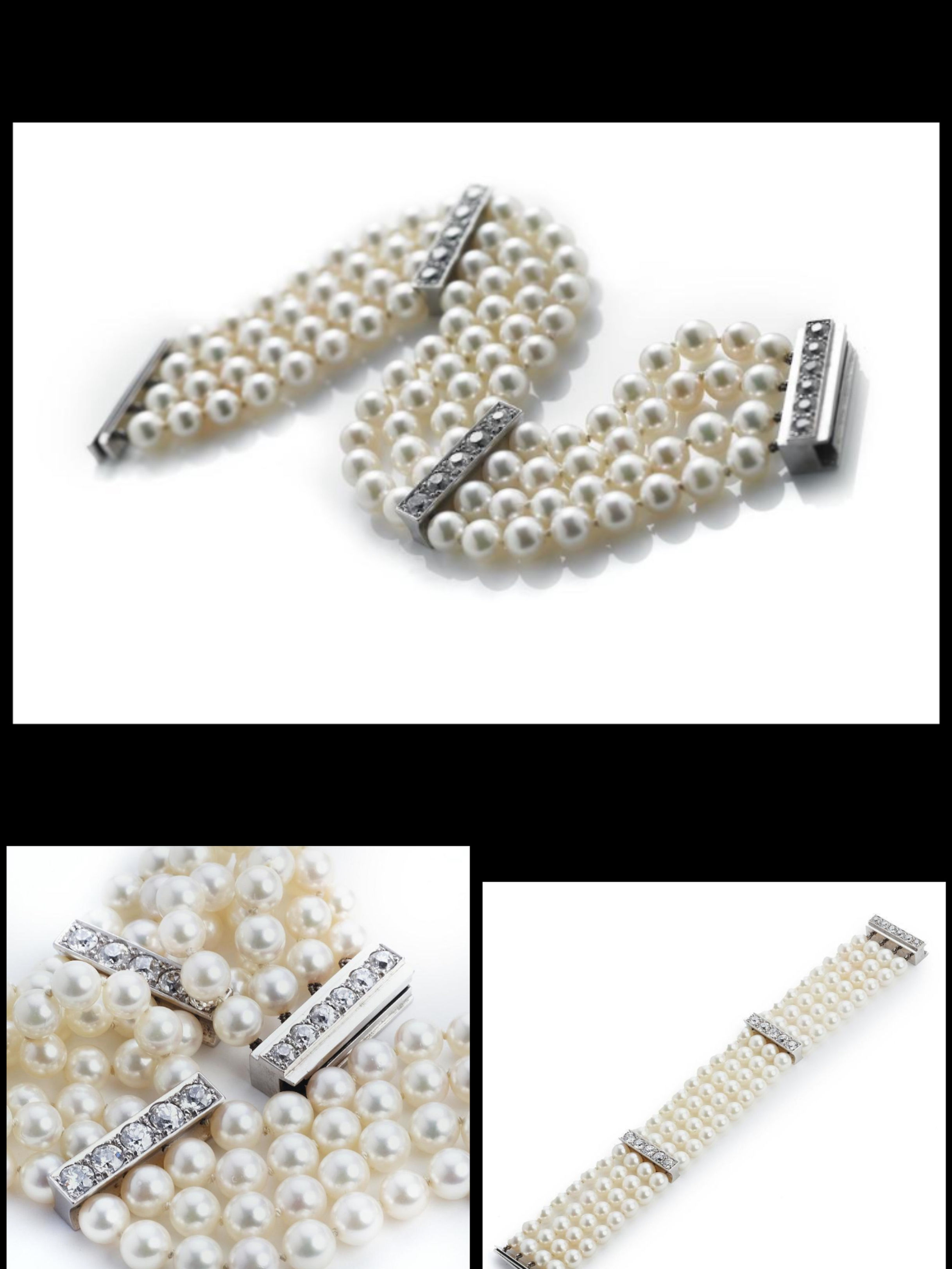 Chanel 中世纪两条镀金项链和耳夹