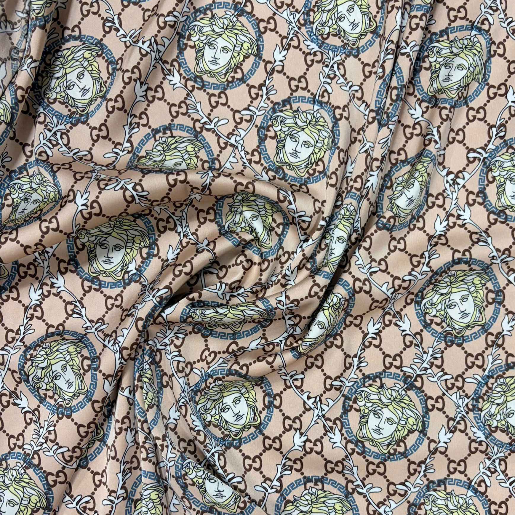 Baroque Muse Silk & Polyester (Pinkish Taupe) - 2.5 Meter Remnant