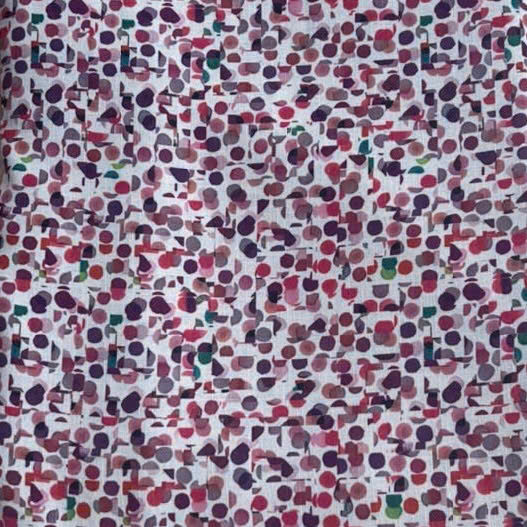 Confetti Garden Silk-Viscose Blend: Red