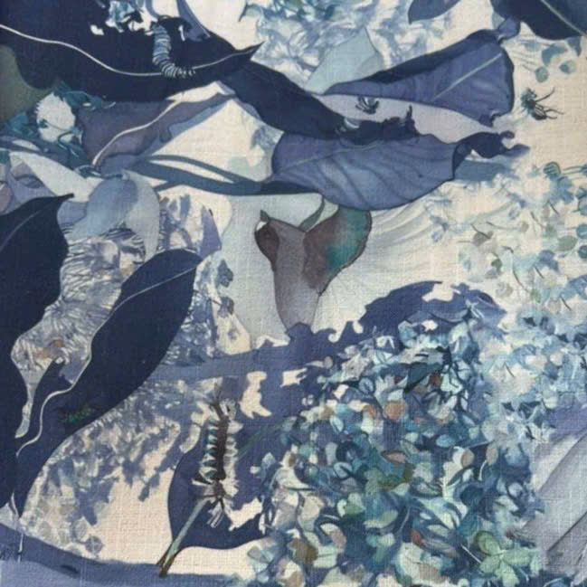 Birdsong Botanical Silk-Viscose Blend: Dark Blue