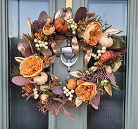 Autumn gold pumpkin wreath