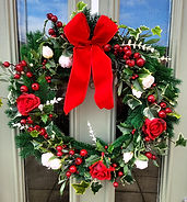 Red & White Xmas Wreath