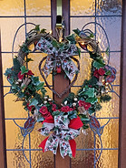 Xmas Heart Door Wreath