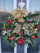 Red, Gold & Green Xmas Wreath
