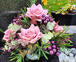graveflowers - pink & purple realistic artificial flower arrangement