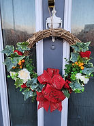 Xmas traditional artificial half wreath