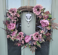 dusty pink door wreath