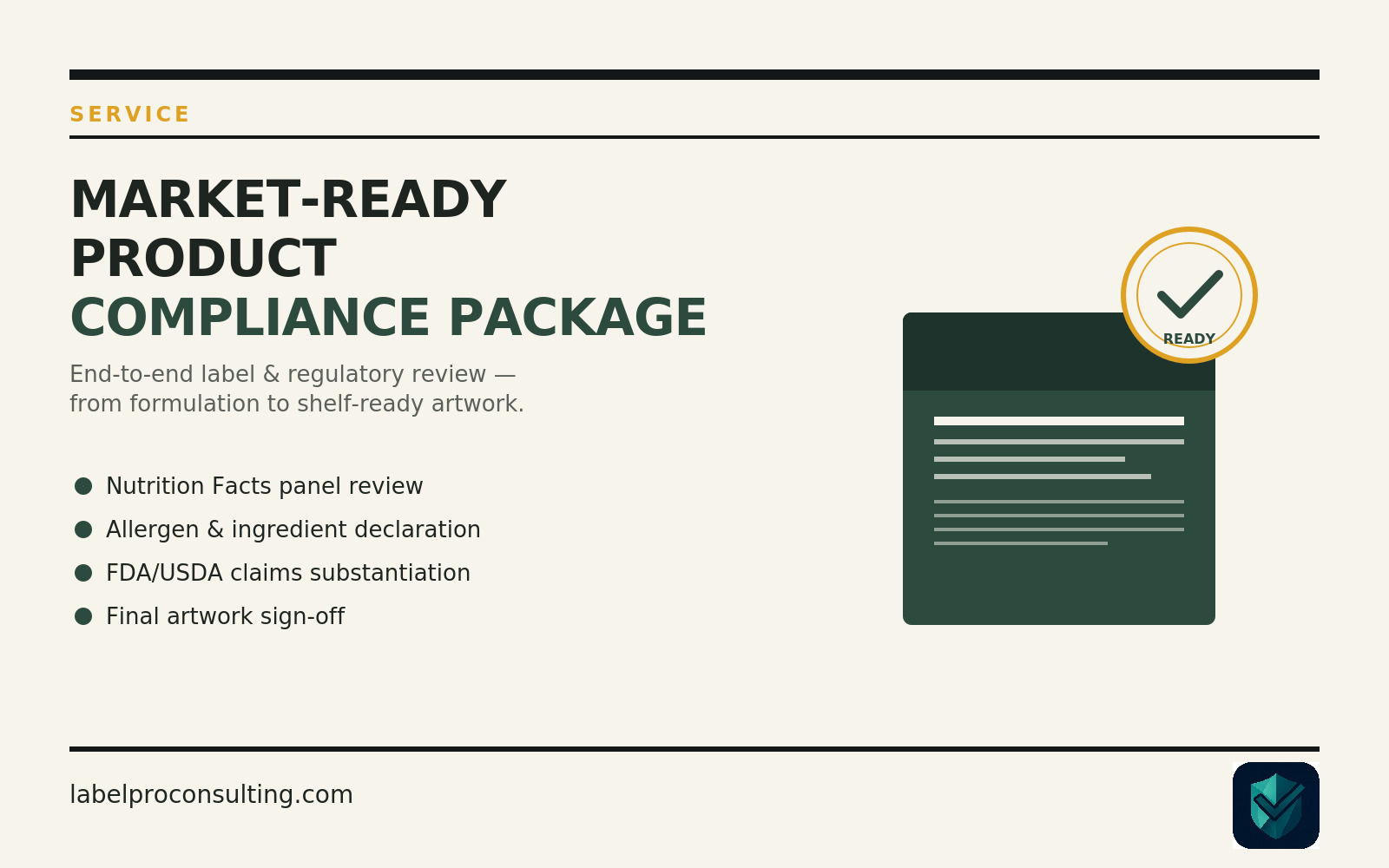 Market-Ready Product Compliance Package