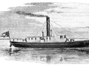 Confederate Gunboat On The Attack