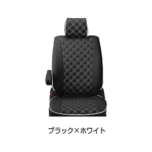 Thumbnail: Clazzio Seat Cover (Quilting Type) Black x White
