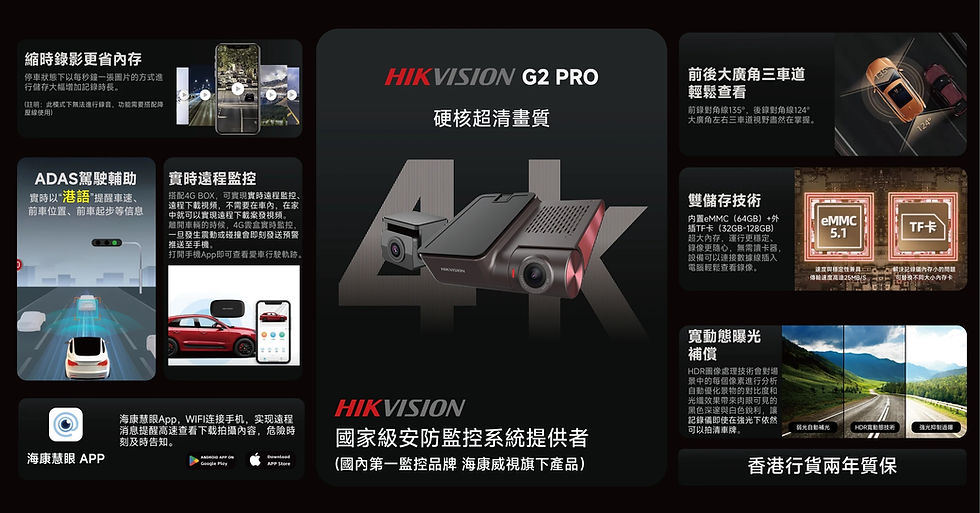 Thumbnail: Hikvision G2Pro Dash Cam (前後鏡)