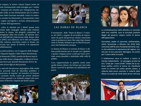 8 de marzo de Las Guerreras dedicado a las mujeres víctimas del acoso y la represión en Cuba