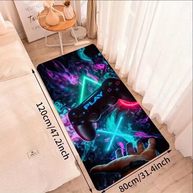 Thumbnail: Non-Slip Bath Mat with Game Print for Indoor Use