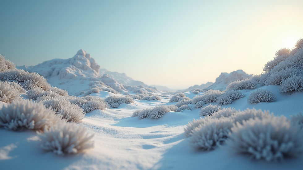 Eye-level view of a digital canvas showing AI generated surreal landscape