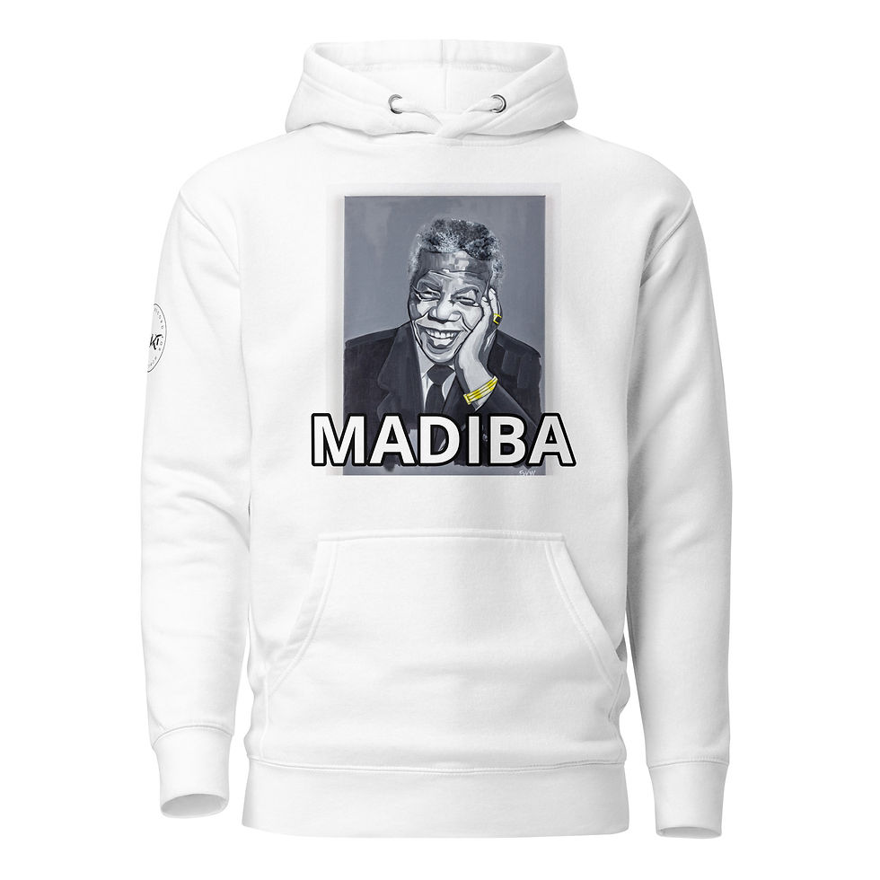 Miniatura: Unisex Hoodie White - MADIBA