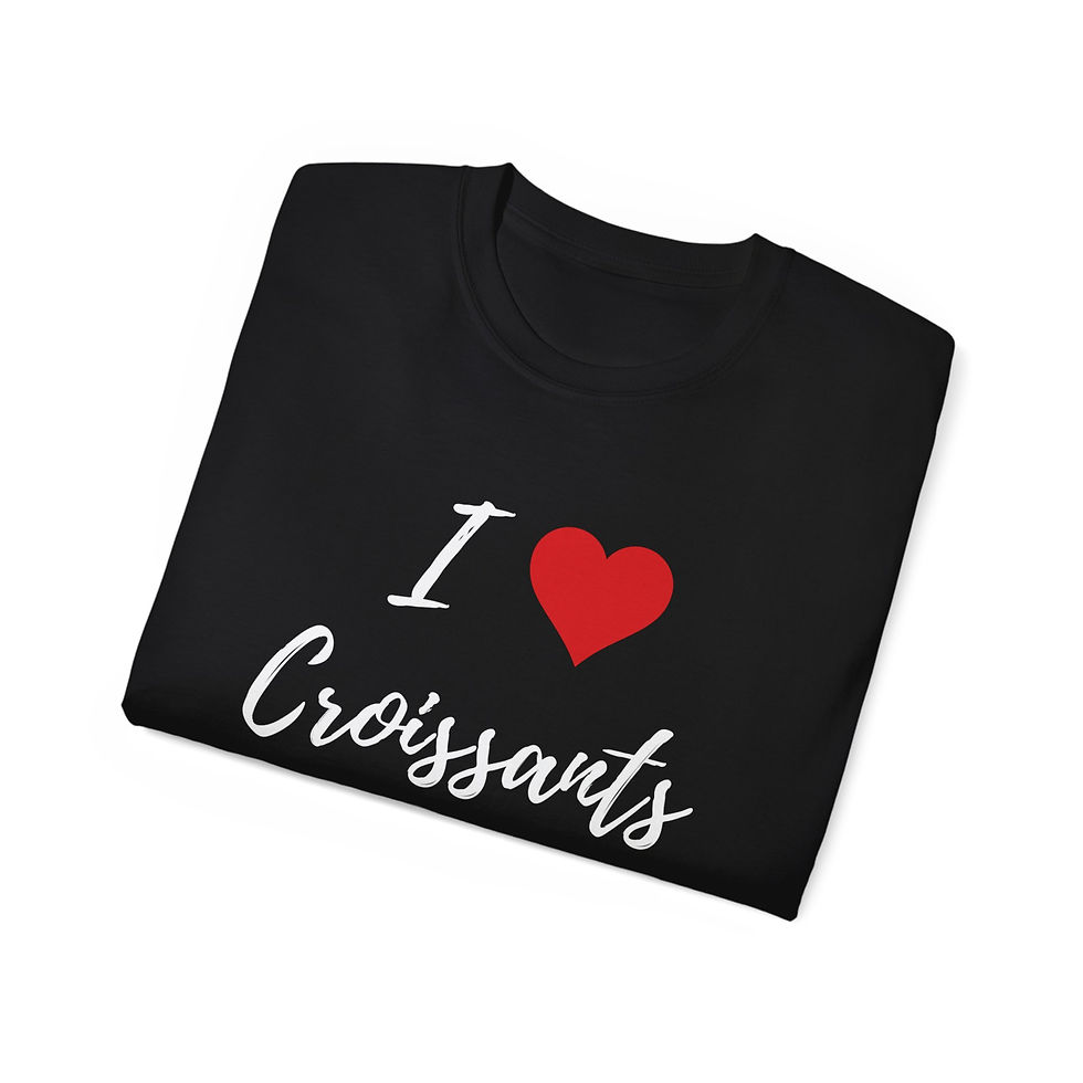 Thumbnail: I Love Croissants - Unisex Ultra Cotton Tee (Black)