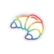 Rainbow Croissant - Die-Cut Sticker