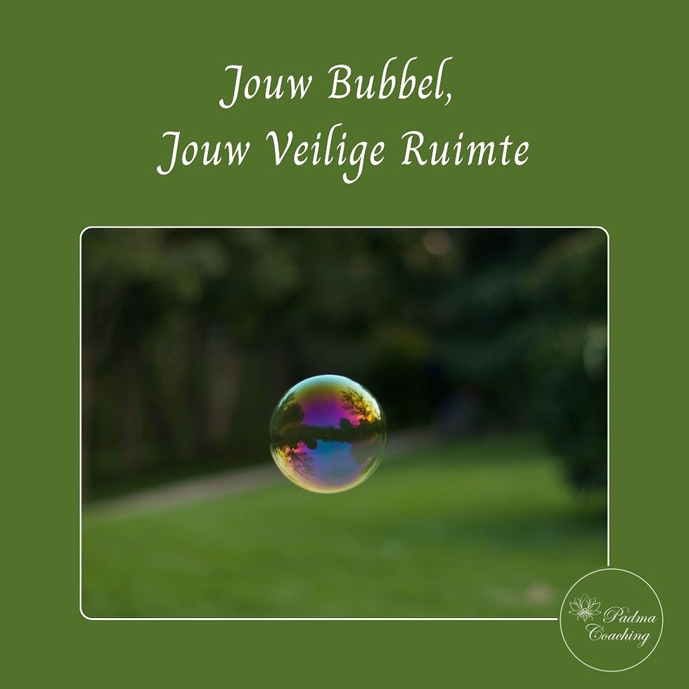 Energetische beschermende bubbel veilige heilige ruimte