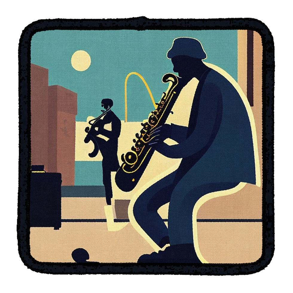 "Funky Jazz" Iron-On Patch - Sublimation Printed Patches