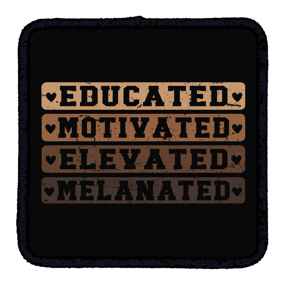 "Educated Motivated" Iron-On Patch - Sublimation Printed Patches