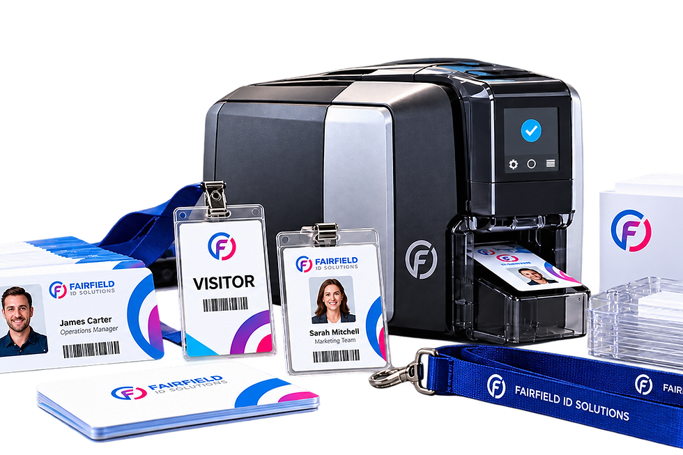Identification printer and cards representative of Fairfield solution