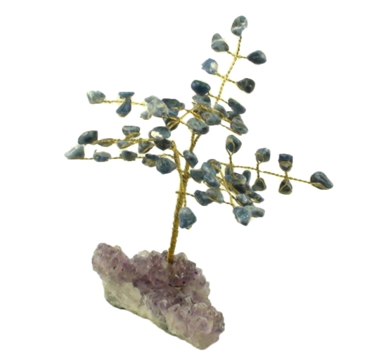 Sodalite Gem Tree with Wire Trunk 6''