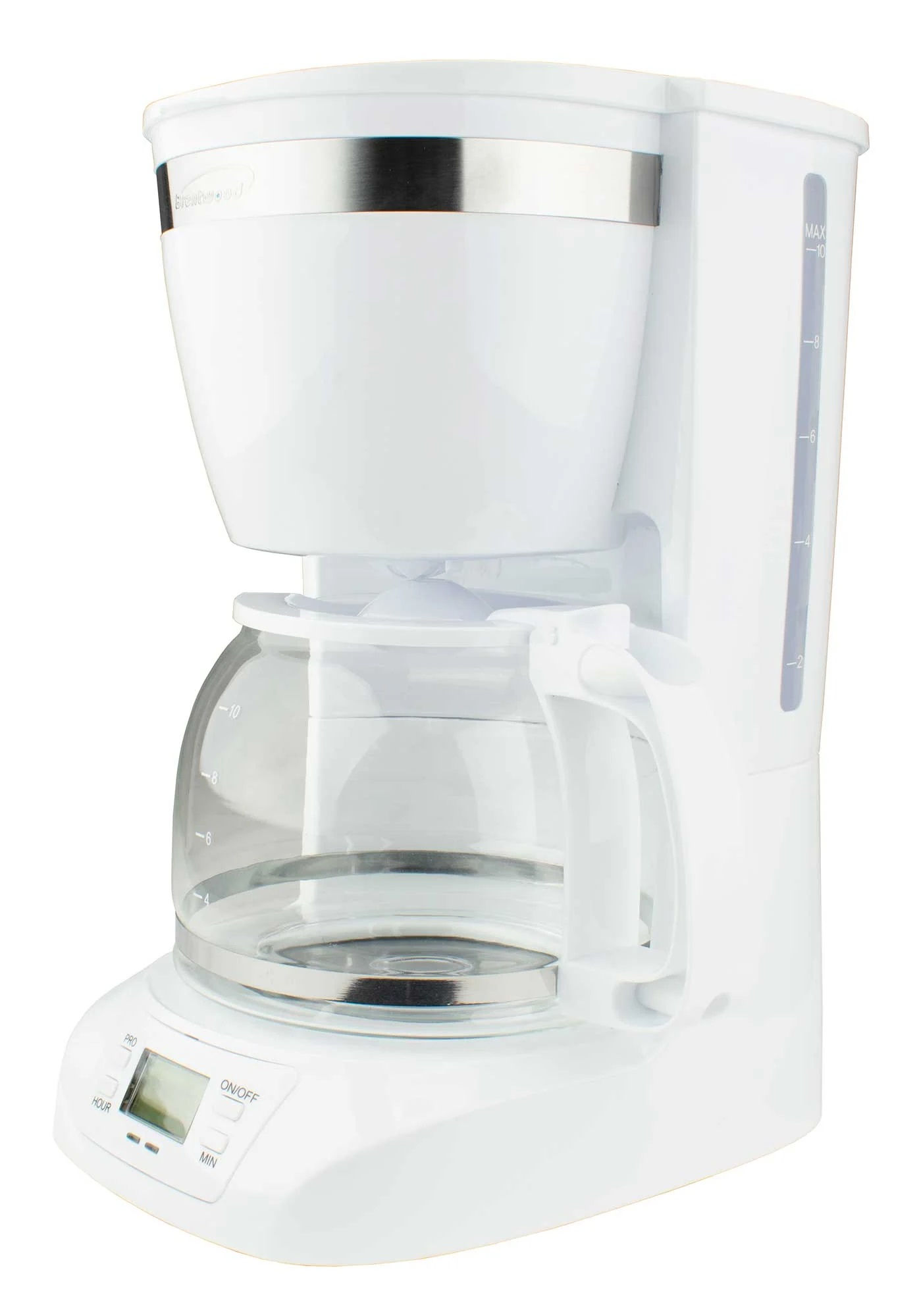 Brentwood TS-219W 10 Cup Digital Coffee Maker, White