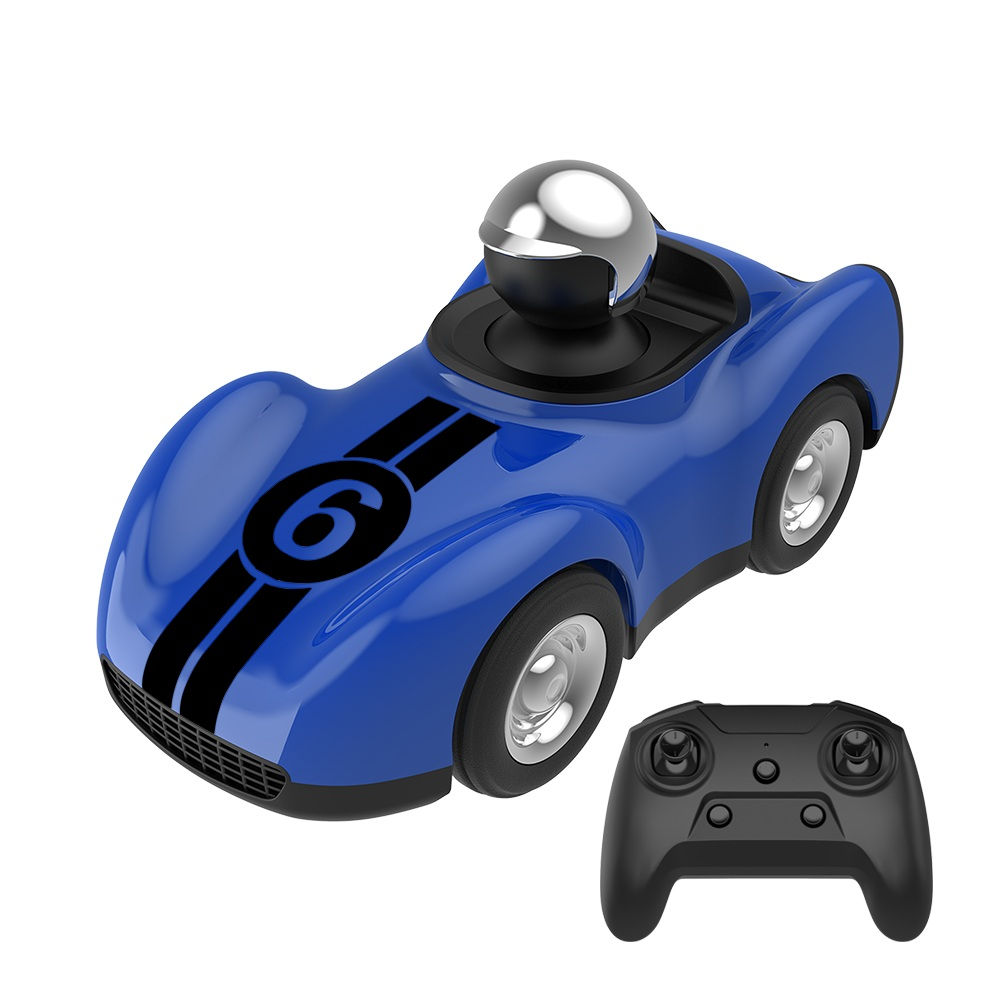 QFX RC-1932-BLU Retro Remote-Control Car + BT Speaker, Blue