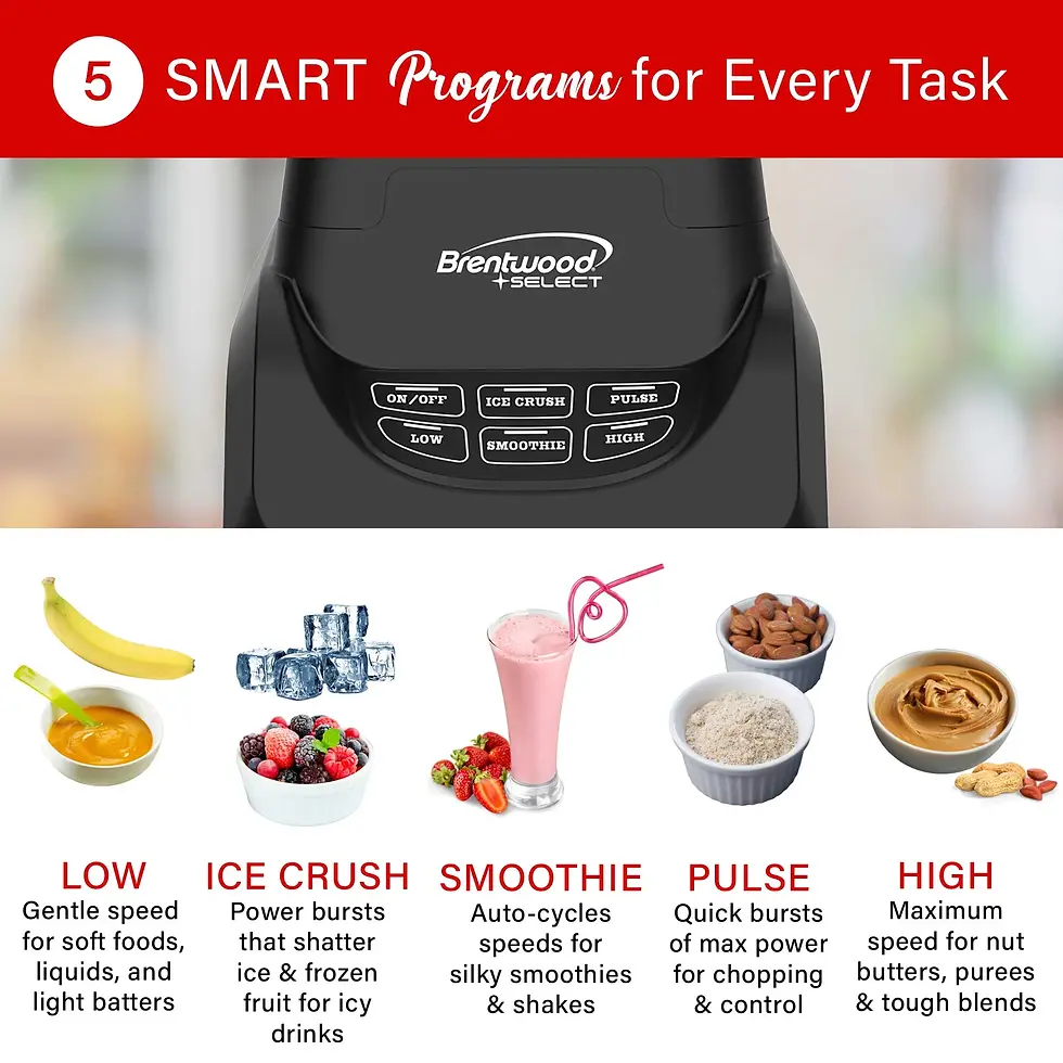 Thumbnail: BRENTWOOD JBS-1000BK Select Professional Smart Blender, Black